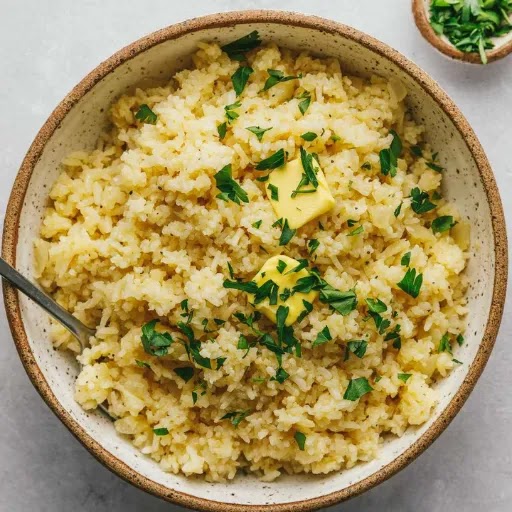 Butter Garlic Fried Rice (Veg)