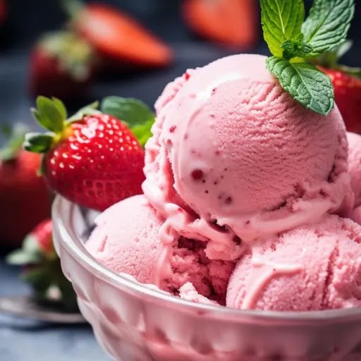 Icecream (vanilla, chocolate, strawberry)